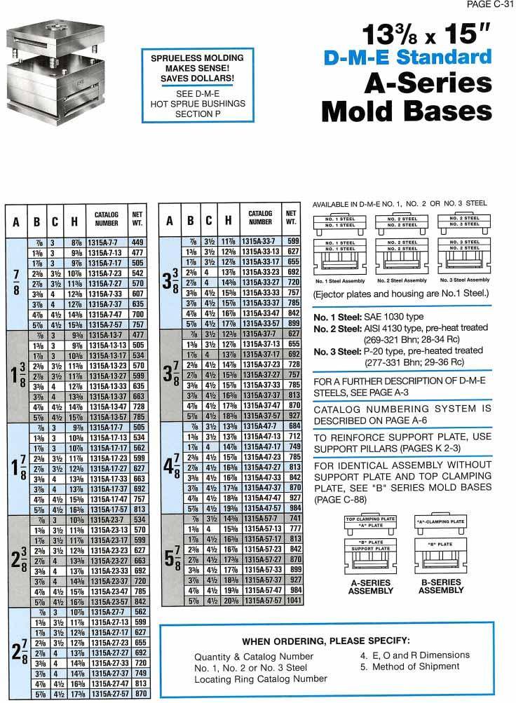 DME A series mold base 1315A